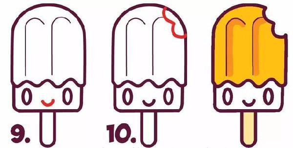 儿童简笔画:零食与小甜品的画法,让人胃口大开