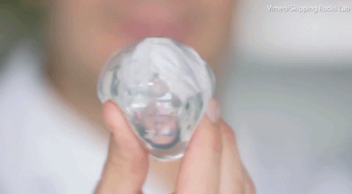 可食用水球问世了!外形酷似