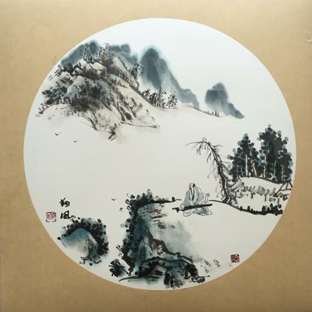 山水小品30cmx30cm