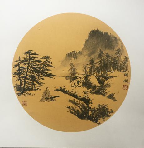 山水小品30cmx30cm