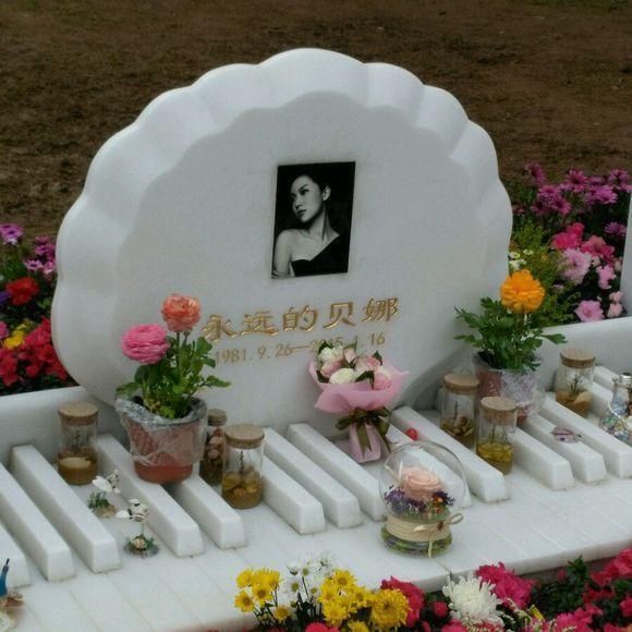 直击歌手姚贝娜之墓:卡片满树,一座铜像淡看众生