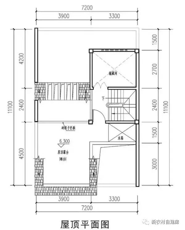 2套开间7米宽的农村自建房效果图,20万都能建的起