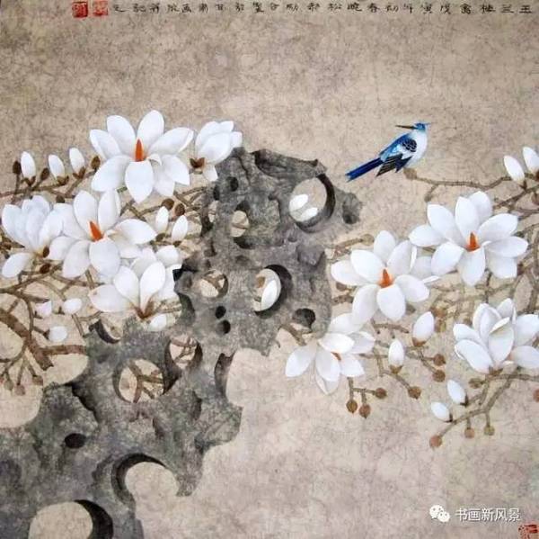 名家国画,玉兰花欣赏(真漂亮)