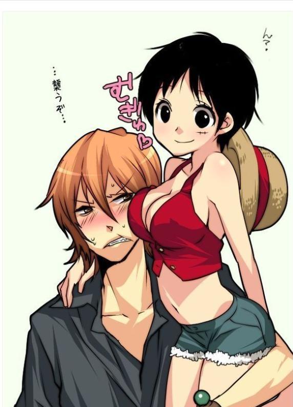 女版路飞 当《海贼王》中的男角色变成女角色