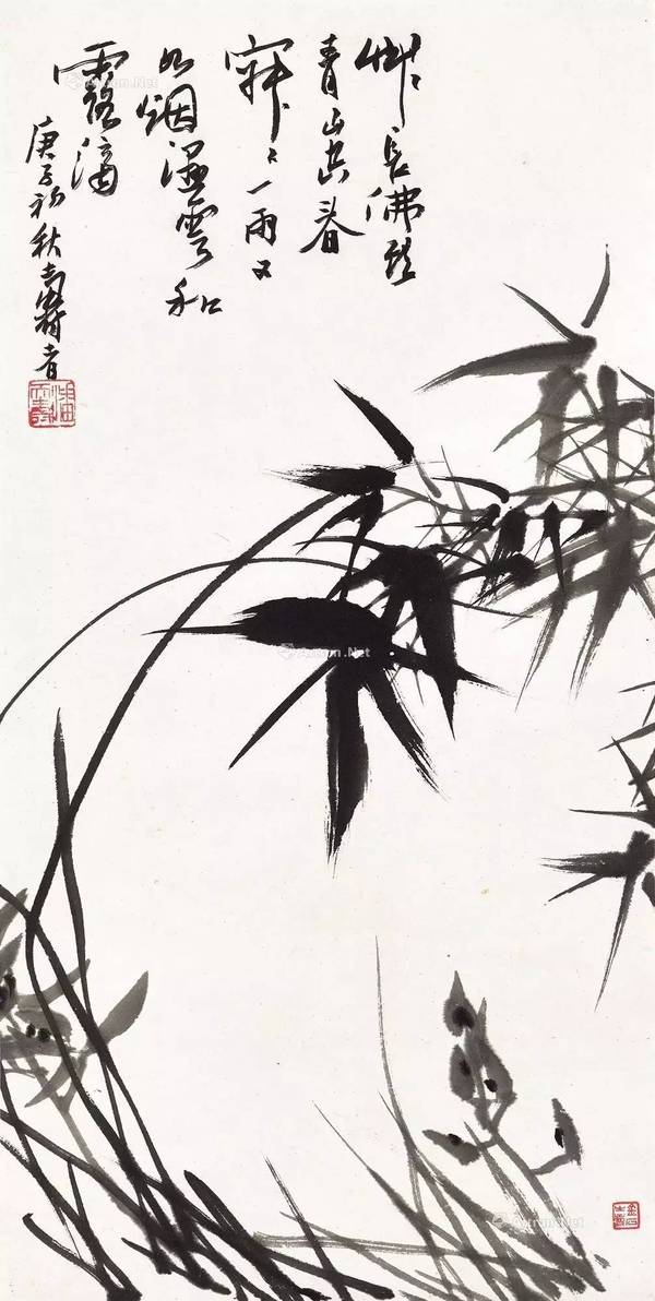 潘天寿笔下的兰花:高洁,典雅!
