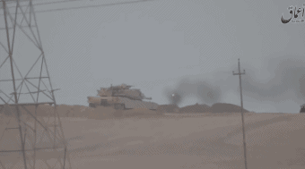 被击毁的伊拉克政府军m1a1坦克