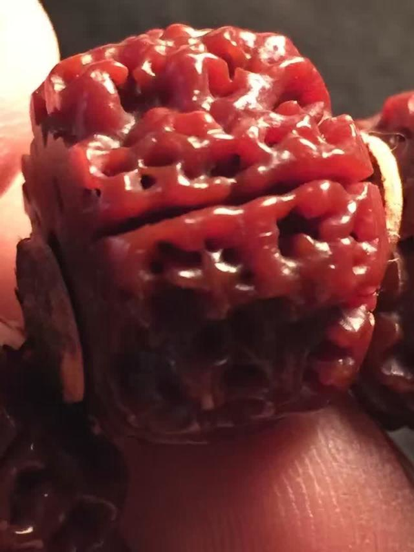 金刚菩提子玉透了,这才是牛津红的样子