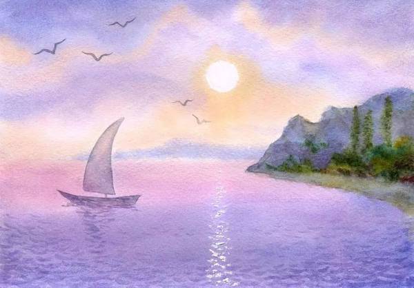 水彩画确实好看,色彩多变又绚丽,画面清新, 很符合孩子喜欢鲜艳颜色的