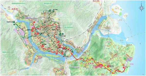 这是福州城市轨道交通二期建设规划图▽