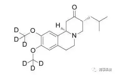 (deutetrabenazine),是已上市药物丁苯那嗪(tetrabenazine)的氘代药物