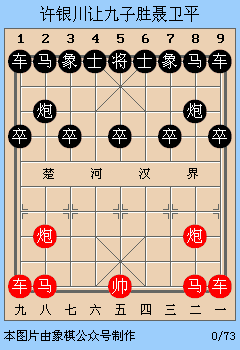 【动态图】许银川让九子与聂卫平的象棋大战!