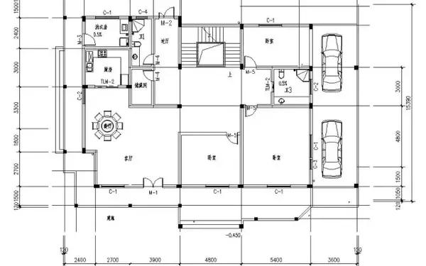 26米x13.5米中式风格二层带庭院自建房别墅