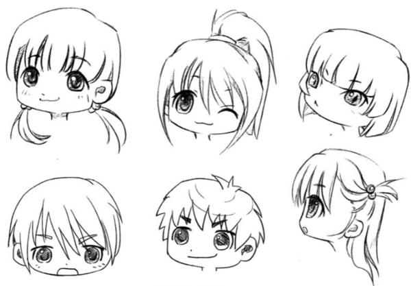 【q版脸型画法】q版漫画角色的不同脸型怎么画?