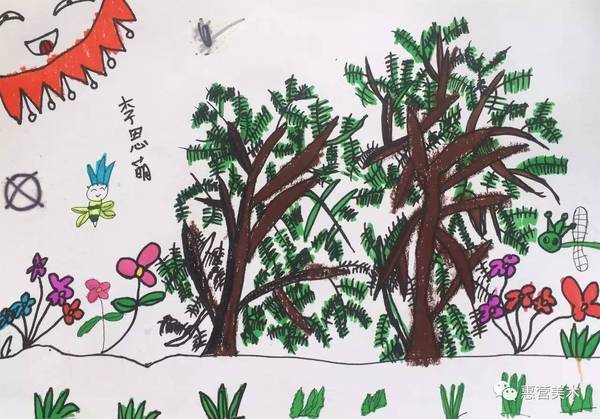 在绘画世界里的快乐 惠营美术学校百大校区植物园写生学生作品欣赏