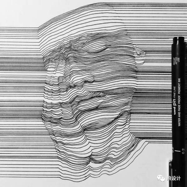 了 nester和女朋友 插画师nester特色的绘画技法 通过线条的长短,疏密