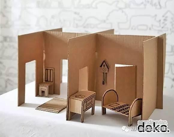 幼儿园亲子手工:纸皮箱的家居创意,孩子更有想法