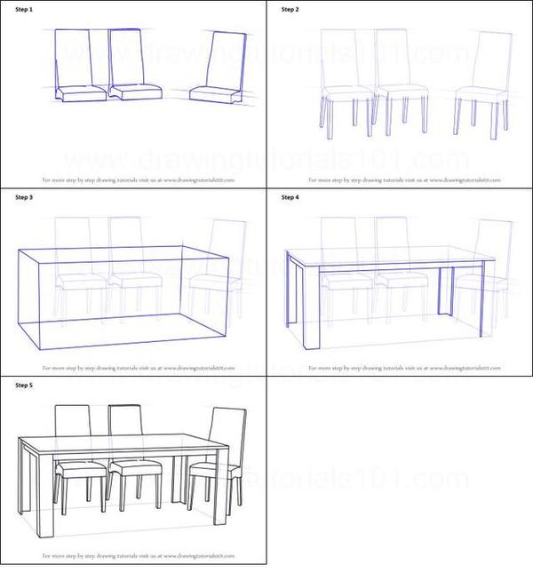 儿童简笔画:日常桌椅画法教程,让孩子熟悉这些.