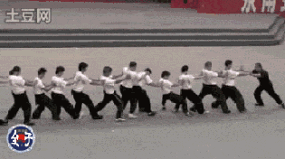 团长还看到一个视频, 某省武术协会副主席表演