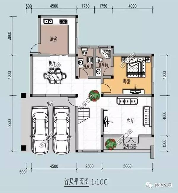 方便停靠自己的爱车,这一点倒是很不错,而且还是双车库设计,同时地下