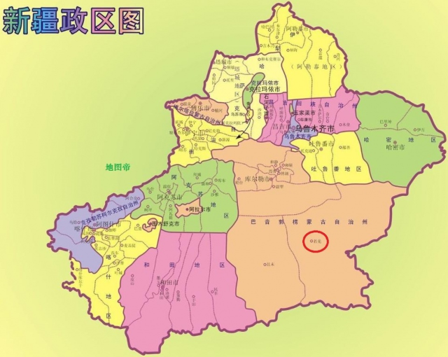 若羌县,中国最大的县,面积顶两个韩国