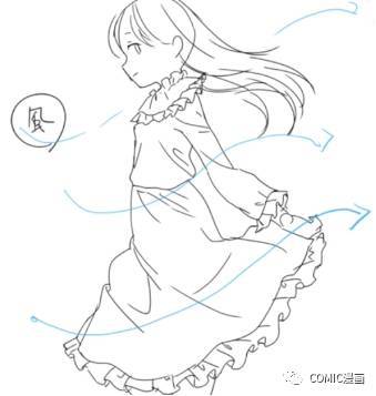 comic漫画学院裙子褶皱的画法下篇
