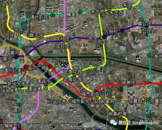 网友再次画出通州地铁轨交高清图:原来有24条轨道