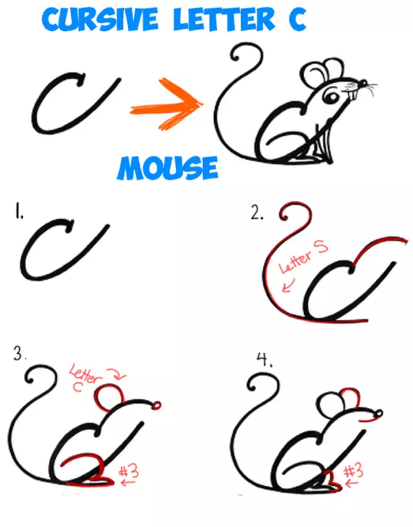 儿童简笔画:26个字母边学边画,一举两得哦!