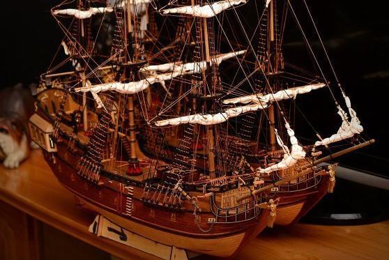 叹为观止的航模工艺:加勒比海盗5"黑珍珠号"
