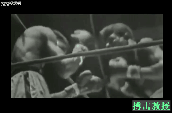 其中一位拳击手在被打了几拳重击后被逼到了围栏边,然后又被实施了几