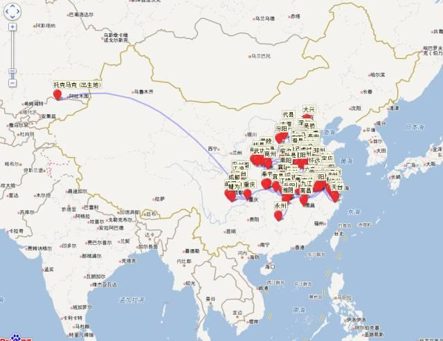 李白杜甫一生的旅行足迹画成地图,惊人的秘密!