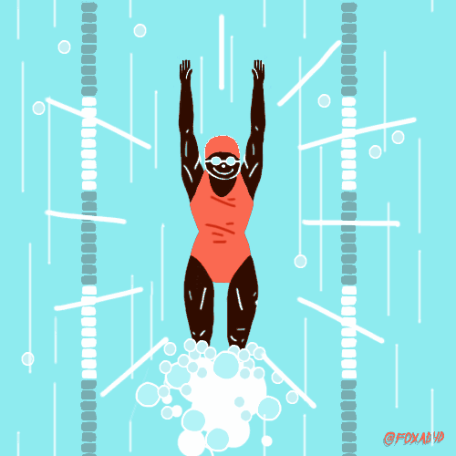 ▼ 台上十分钟,台下十年功 在插画版gif系列之前 cari vander yacht