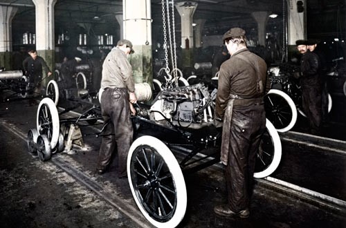 福特汽车全球第一条流水生产线问世100年
