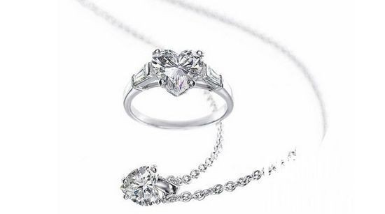 bulgari宝格丽griffe系列白金镶钻戒指及项链