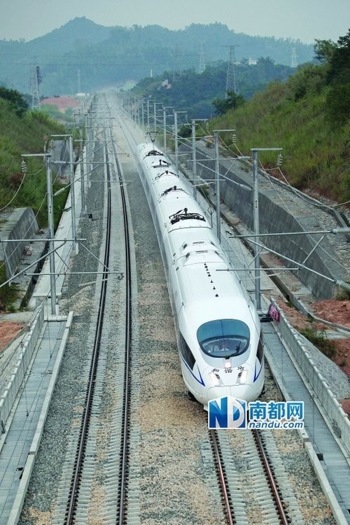 厦深铁路拟延至明年初通车 厦门动车或直达广州(组图)