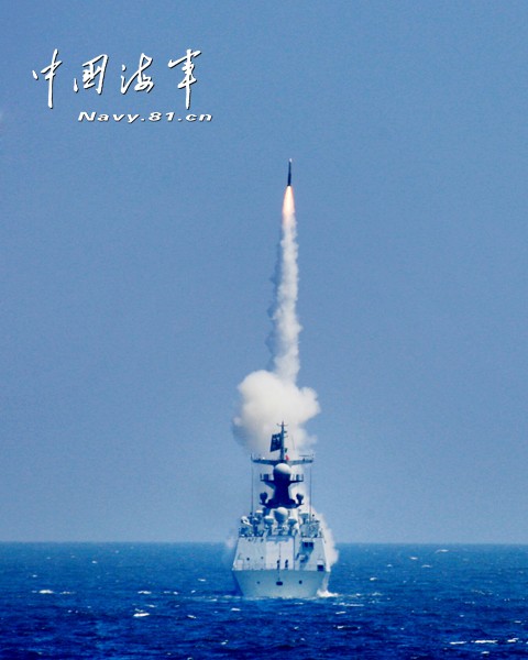 中国海军各型防空导弹发射猛图