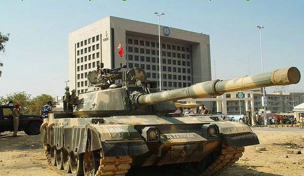 资料图:巴基斯坦军队装备的59改型坦克.