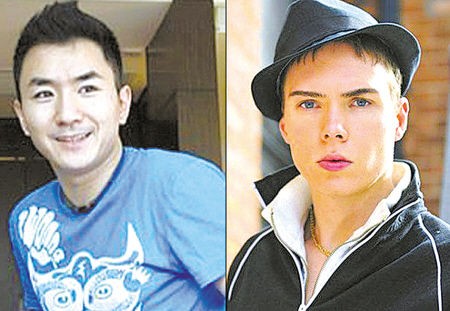 遭杀害分尸的中国留学生林俊(左)以及凶手卢卡·罗科·马尼奥塔