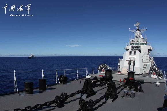 资料图:北海舰队远海训练.