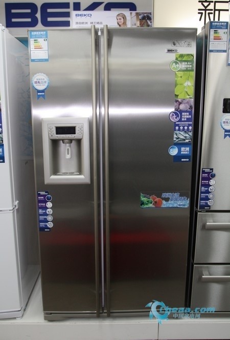金属酷钢面板 beko欧式对开门冰箱热销