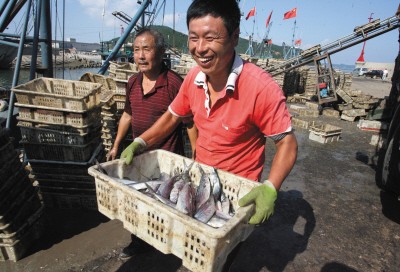 旅顺柏岚子渔船卖鱼图片