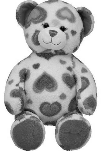 这款被召回的泰迪熊身高16英寸,眼睛为黑色塑料材质,身上印满各种颜色