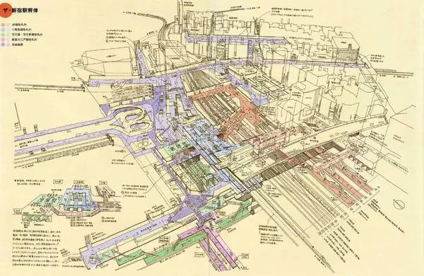一目了然 新宿复杂的地铁站路线图 旅游频道 手机搜狐