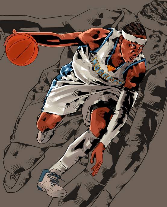 新一波nba球星插画来袭!拿去当壁纸吧,不要谢我!