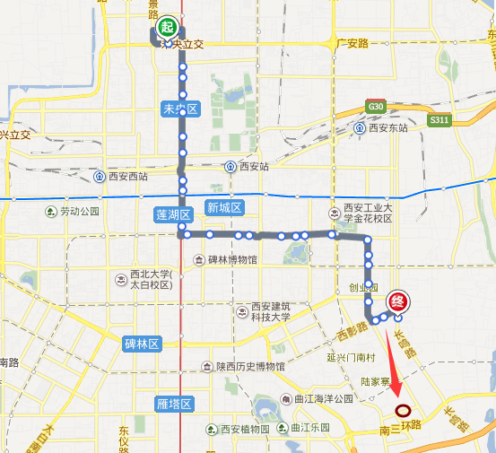 西安37路公交车,本月20日起延线直达西安植物园新