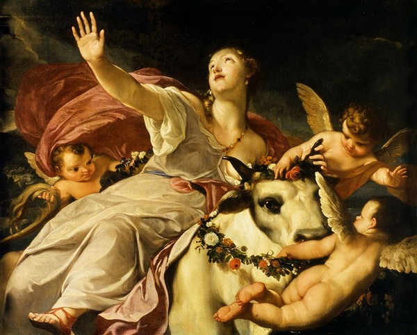 ▼ 下图中翻着白眼的就是神话故事中的腓尼基公主欧罗巴