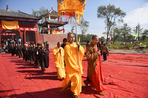 山东日照莲花寺落成典礼 为民祈福法会场面壮观