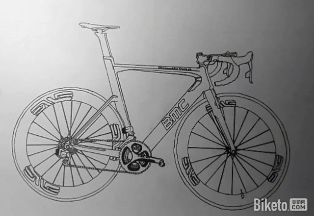 小鲜肉手绘公路车:16款bmc tm01