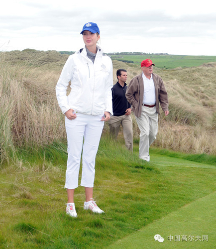 她的女儿伊万卡(ivanka)将成为第一千金,对于高尔夫的爱也继承了老爸