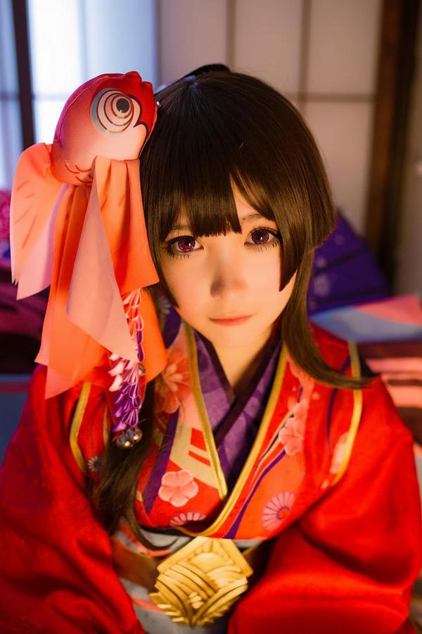 阴阳师cosplay,来一发神乐cosplay祝我们脱非入欧