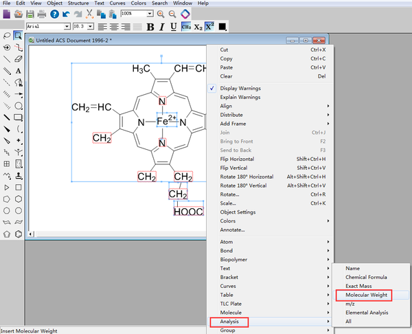 教您用chemdraw查看分子直徑的技巧